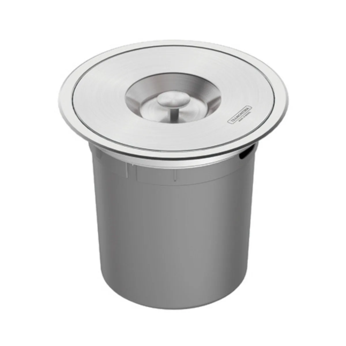Lixeira de Embutir em Aço Inox com Balde Plástico 5 L Tramontina Clean Round