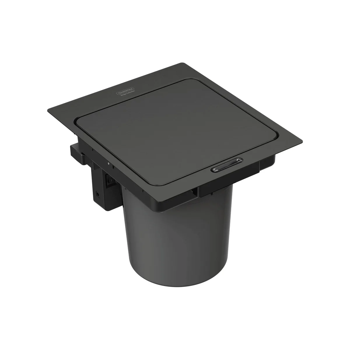 Lixeira de Embutir com Sensor Black Matte em Aço Inox com Balde Plástico 5 L Tramontina Design Collection Next