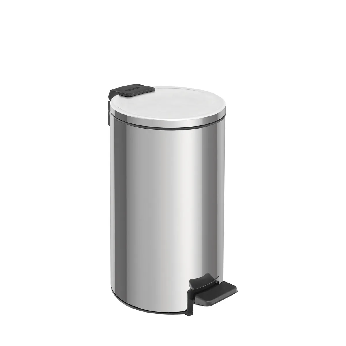 Lixeira com Pedal Tramontina Loop em Aço Inox com Acabamento Polido e Balde Interno 5 L