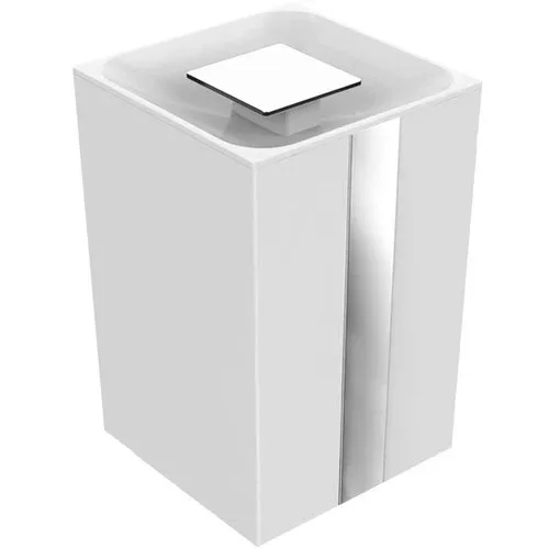 Lixeira Zen One/be/soul/spiriti 5 Lt Cromo/Branco BA0282