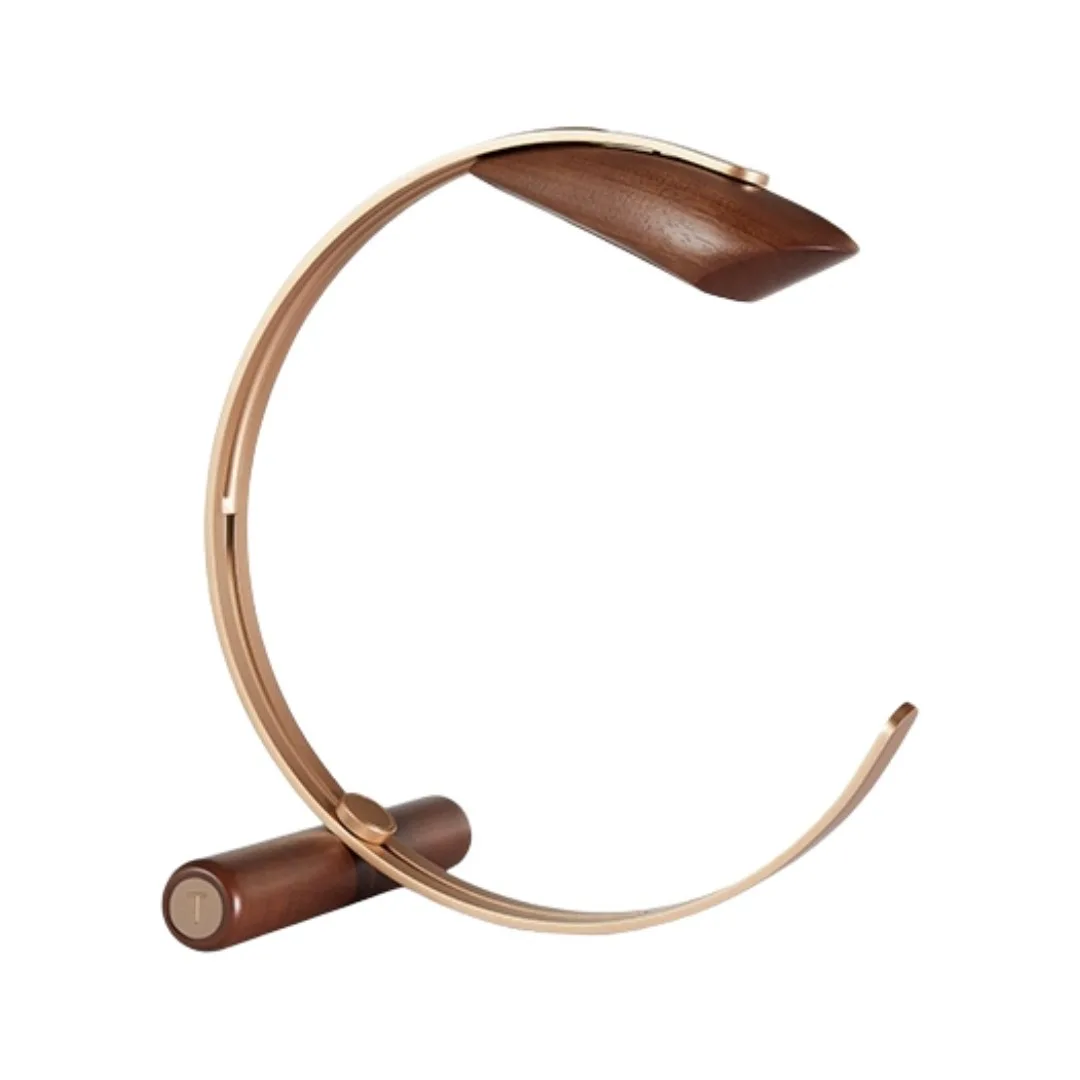 Luminária Estrutura Metal Madeira Maciça Usinada Tingida Luz Led Sensor IR 420 x 380 x 300 Tumar Oroboro