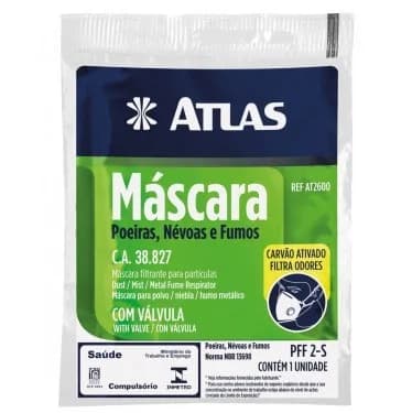 Máscara Atlas Feltro Poeira, nevoas e fumos Pff2 AT2600