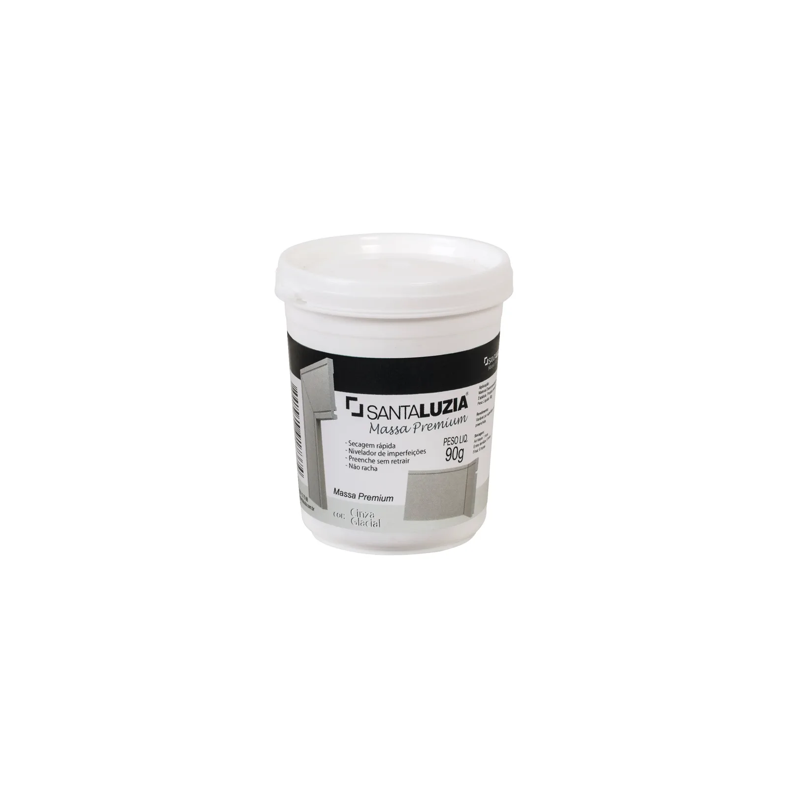 Massa Flex Santa Luzia 90gr para Rodape Cinza Glacial