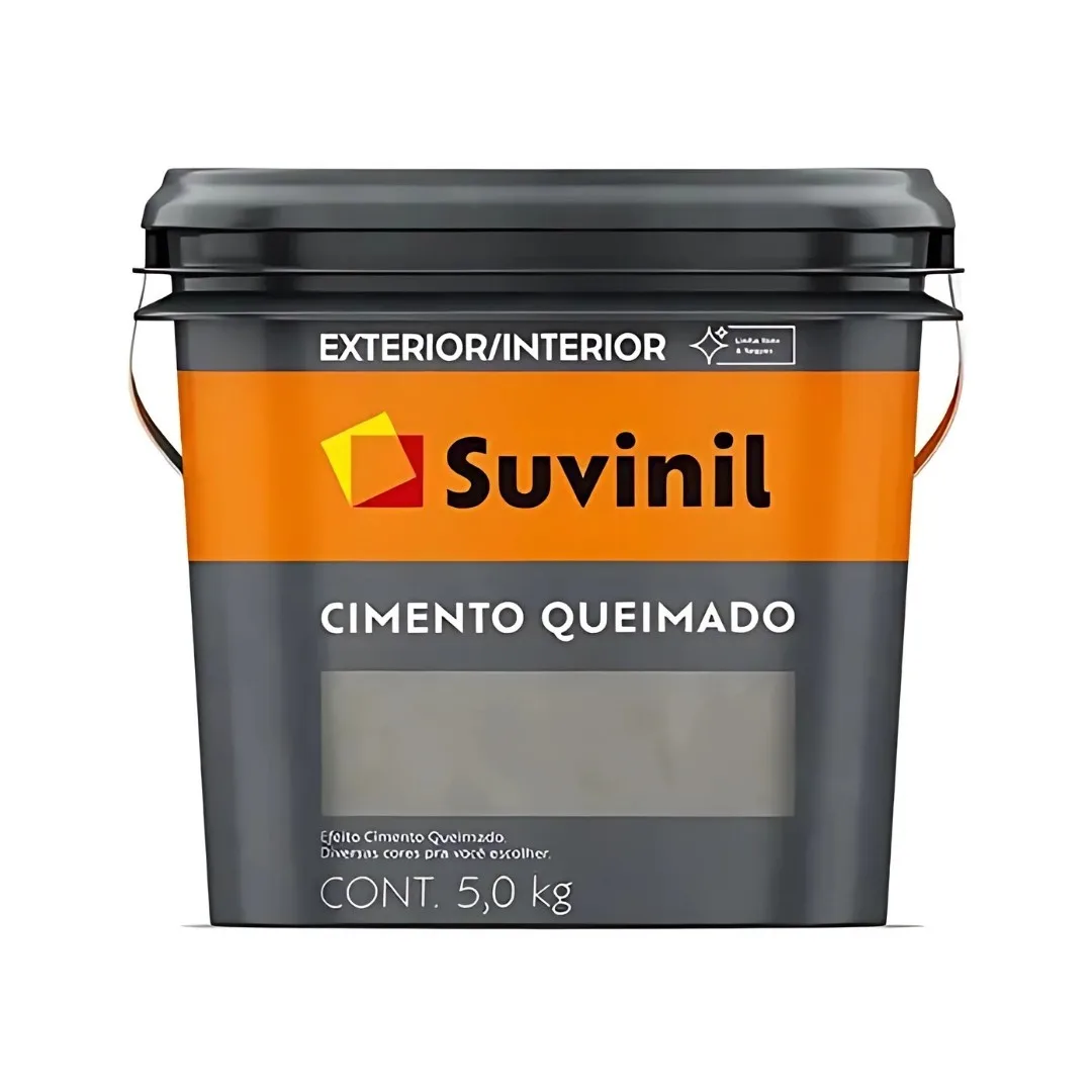 Massa Suvinil Efeito 5kg Cimento Queimado Cinza