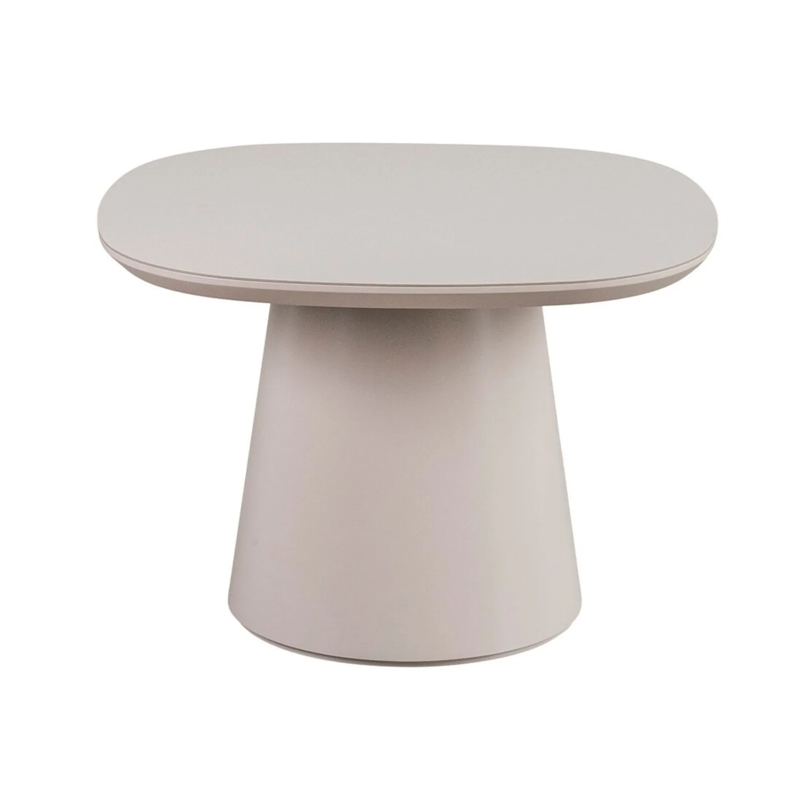 Mesa de Centro Tampo Arredondado Base Robusta Formato Cômico 60 X 60 X 45 Gottems Tafi