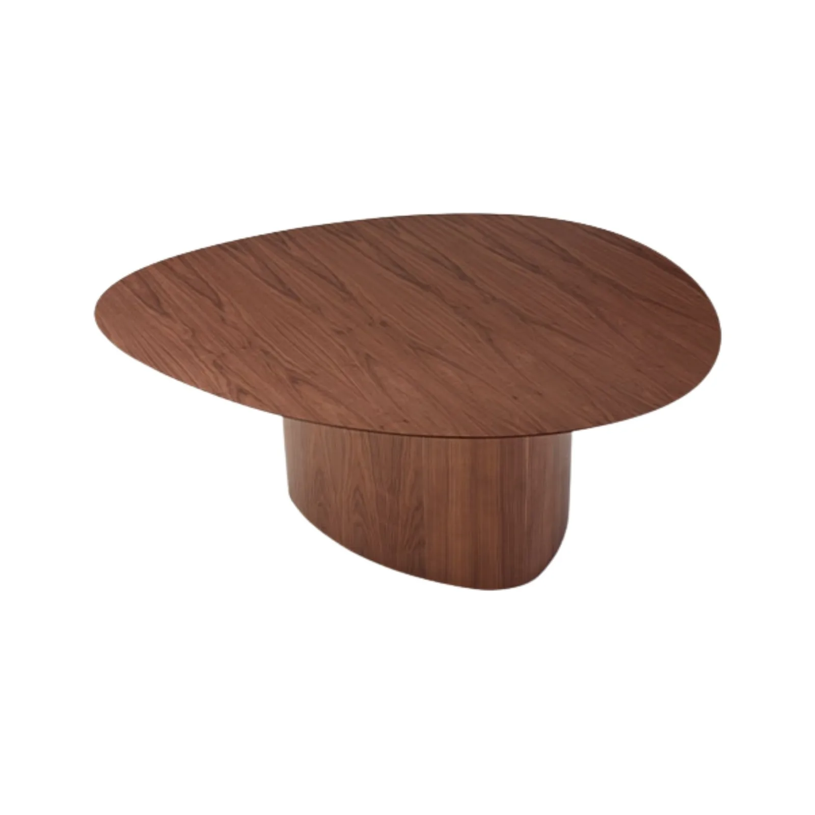 Mesa De Jantar Formato Orgânico Revestida Lâmina Natural 750 x 1600 x 1600 Tumar Gaia