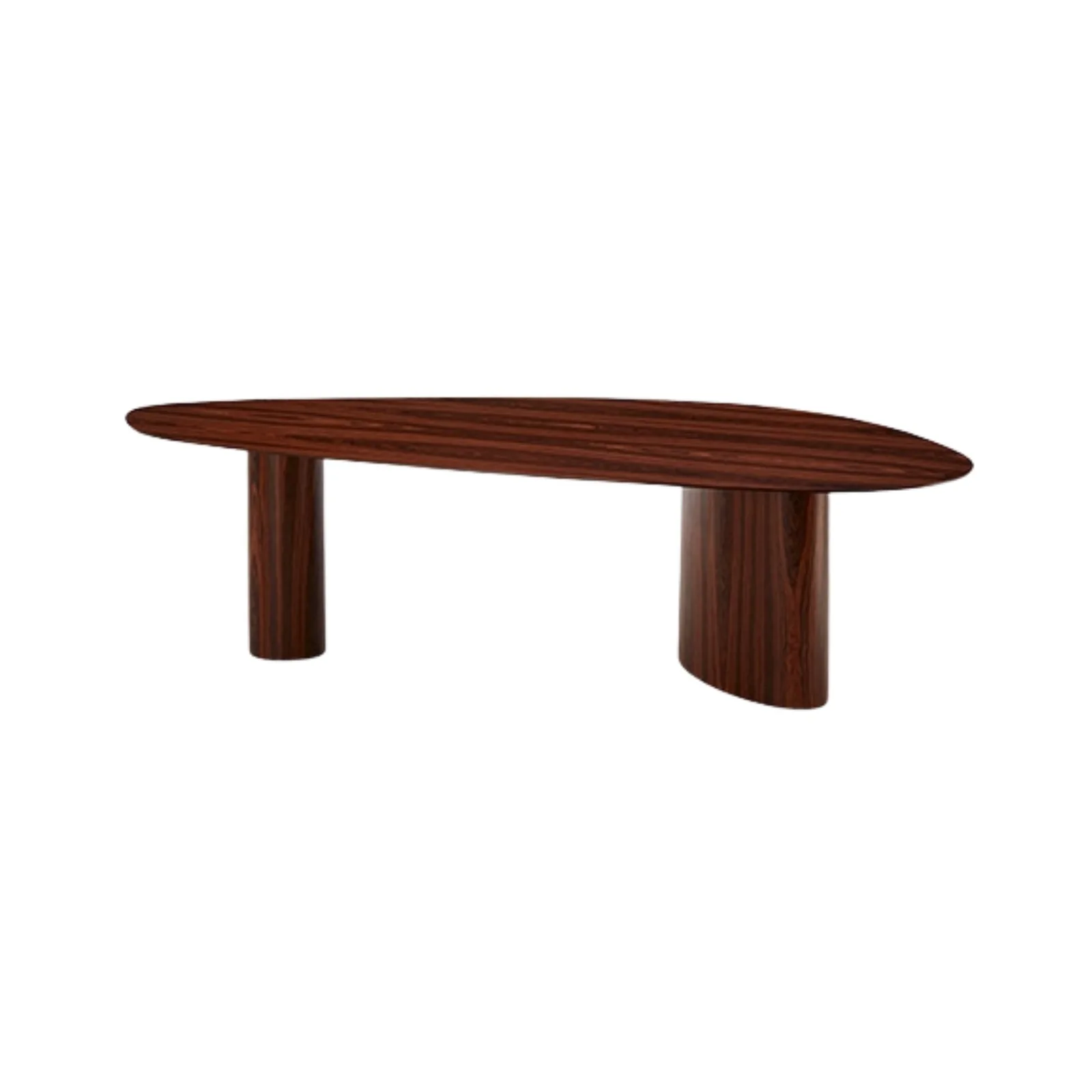 Mesa Madeira Revestida Lâmina Natural Tampo Formato Orgânico 750 x 2500 x 1300 Tumar Turin