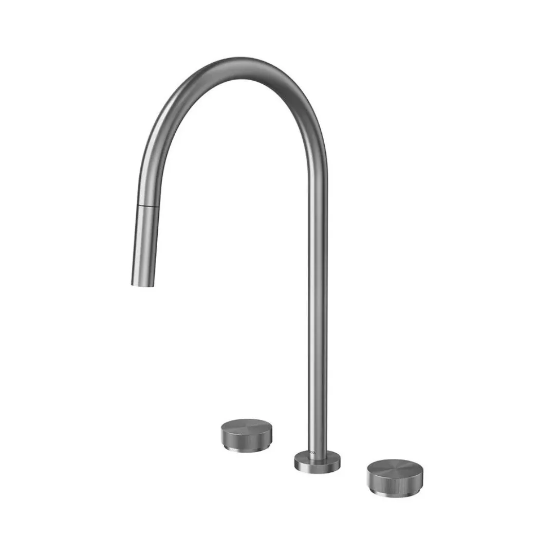 Misturador de Bancada para Cozinha com Ducha Retrátil Docol Mix&Match Grafite Escovado