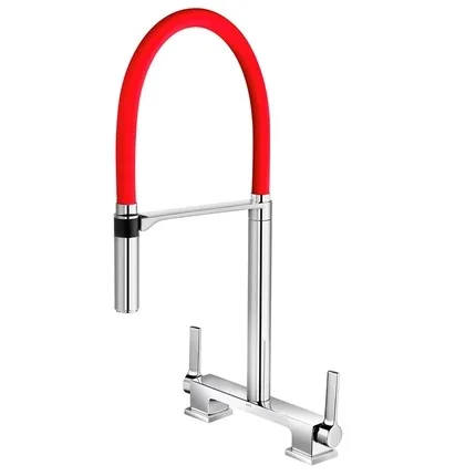 Misturador de bancada para cozinha Docol Doc Cromado/Vermelho