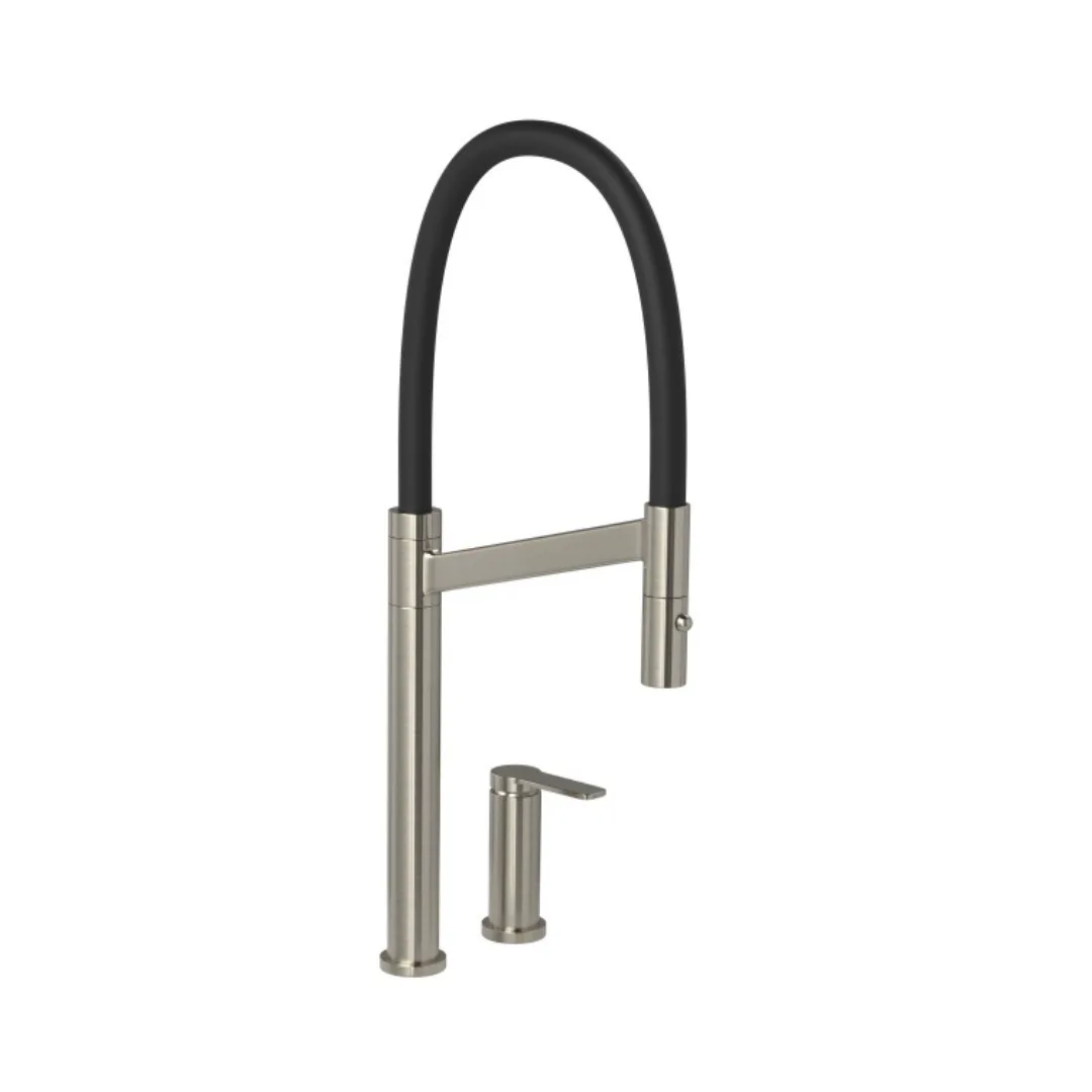 Misturador Monocomando De Bancada Para Cozinha Deca Colore Preto Inox