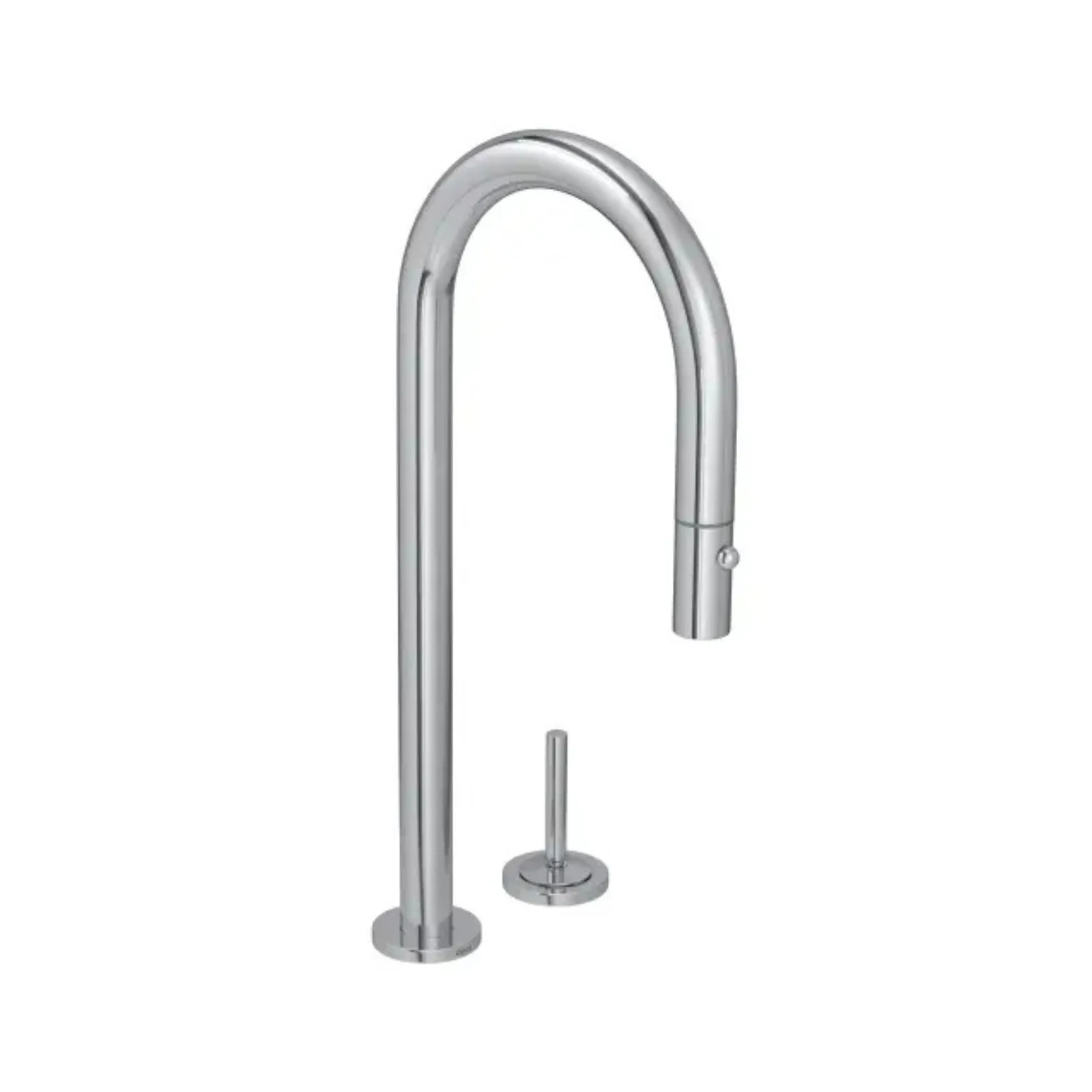 Monocomando de Bancada para Cozinha Bica Alta Curva com Acionamento Joystick Cromado