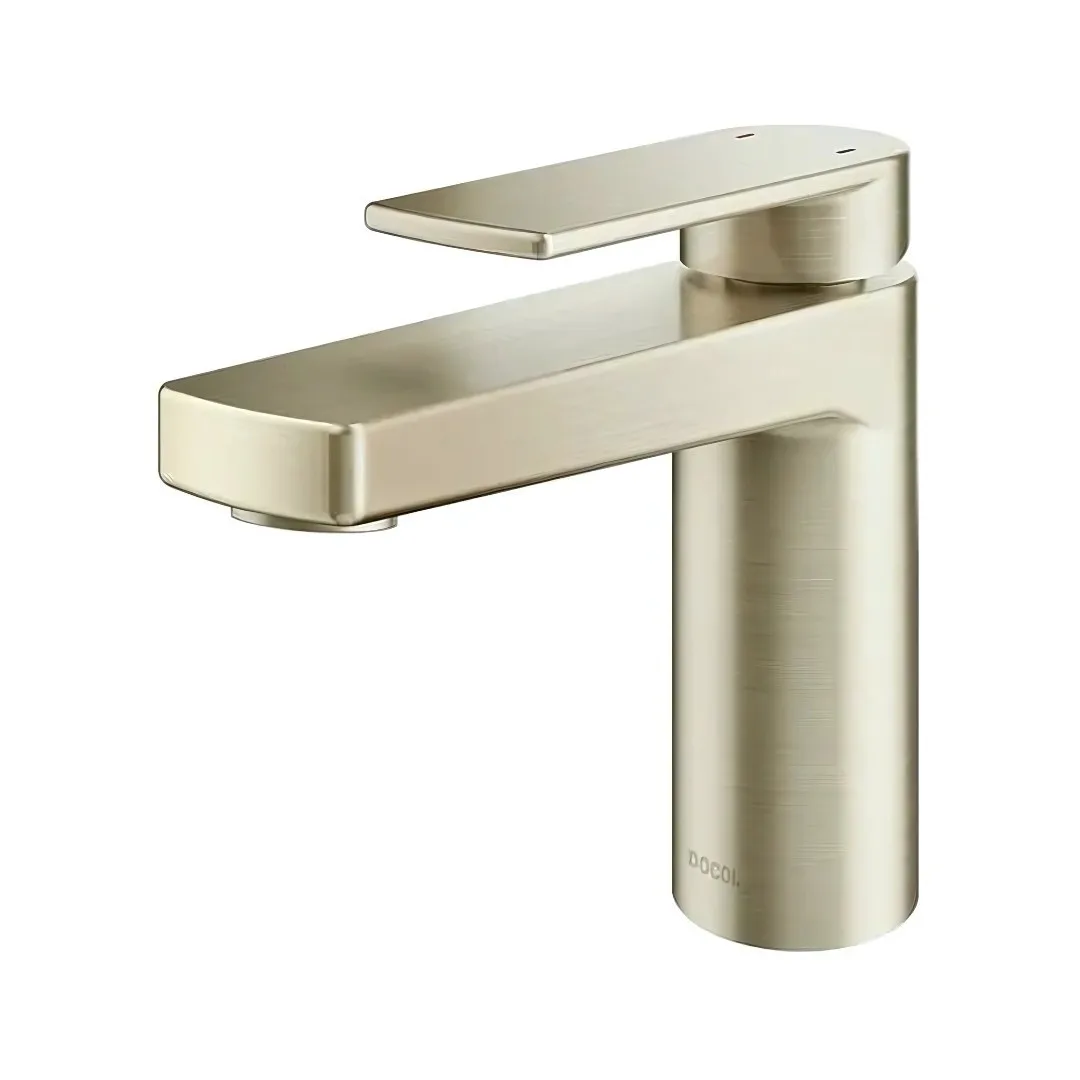 Monocomando Bica Baixa De Bancada Para Banheiro Docol Argon Níquel Escovado