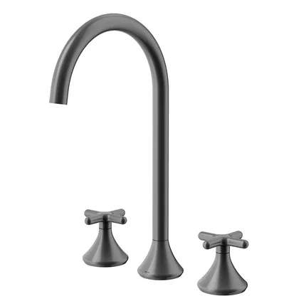Misturador Docol Liss Grafite Escovado para banheiro Mesa 340