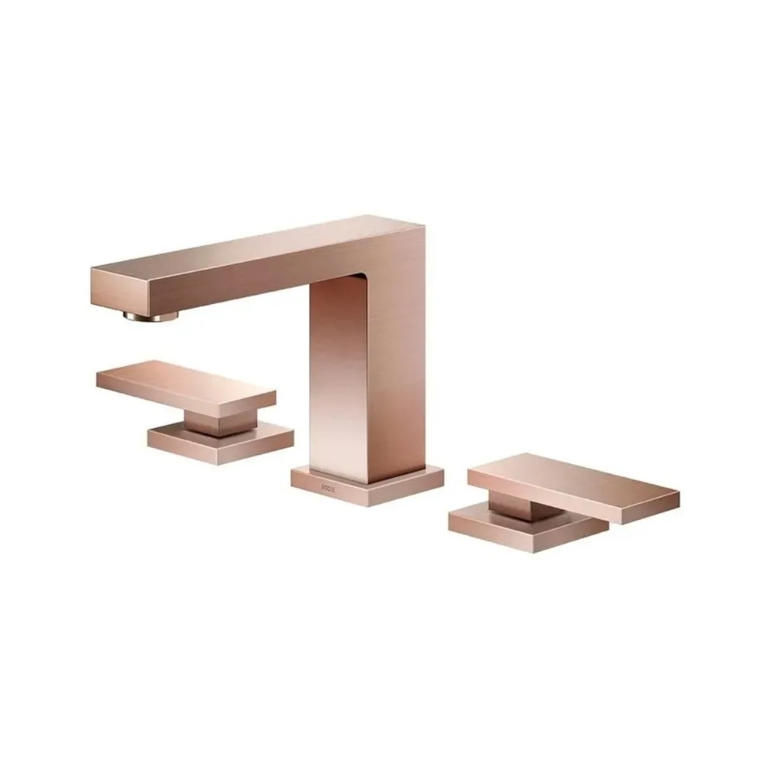 Misturador Bica Alta De Bancada Para Banheiro Cobre Escovado Docol New Edge