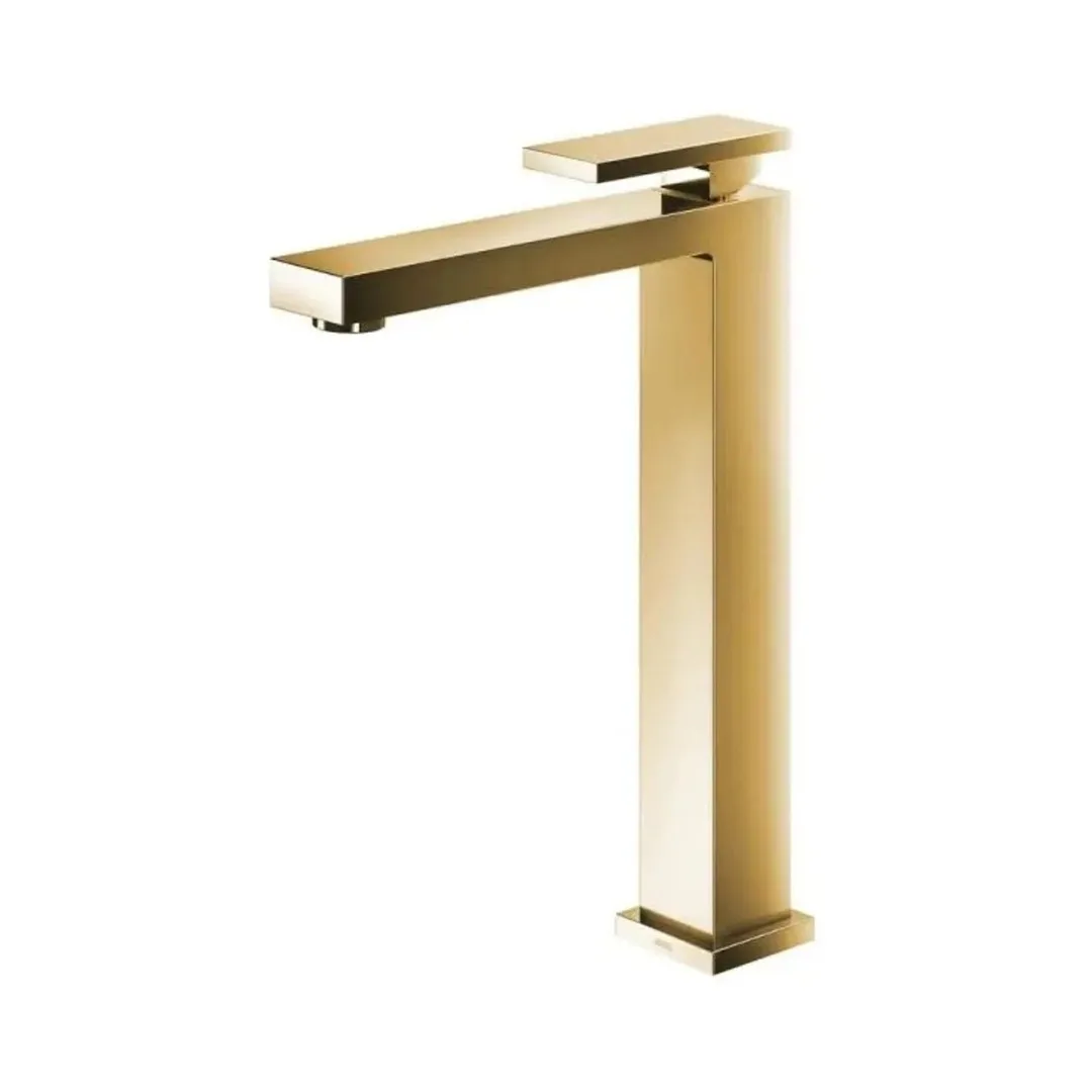 Monocomando de Bancada Bica Alta para Lavatório Docol New Edge Ouro Polido