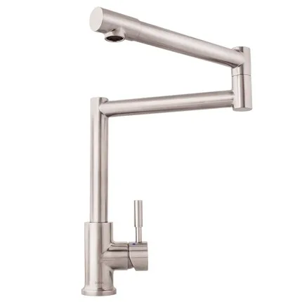 Misturador Docol Orbit de bancada para cozinha Inox Escovado