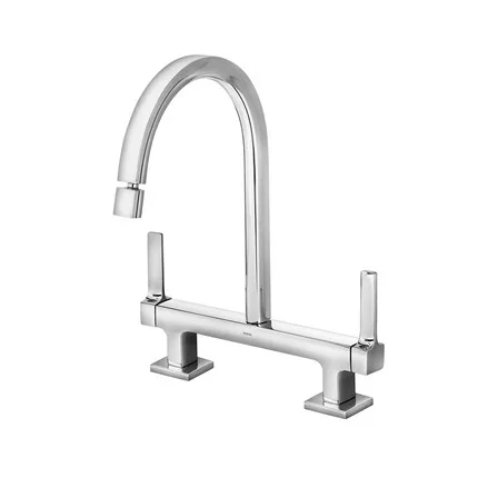 Misturador Docol Quadrada de bancada para cozinha Cromado
