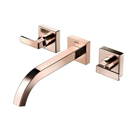 Misturador Docol Stillo Cobre Polido para banheiro parede