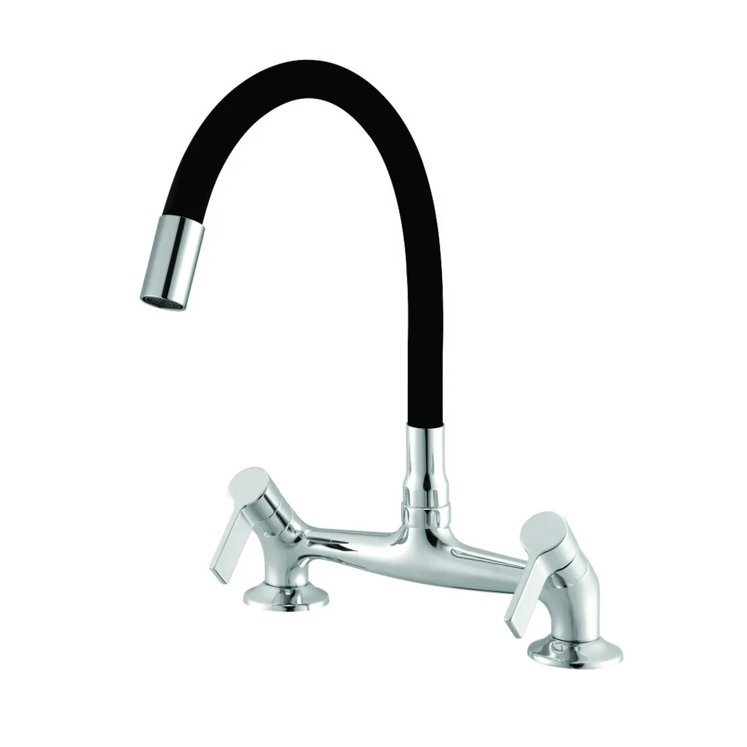 Misturador Meber Atria de bancada para cozinha com Bica Moldável 3006 C36 Cromado/Preto