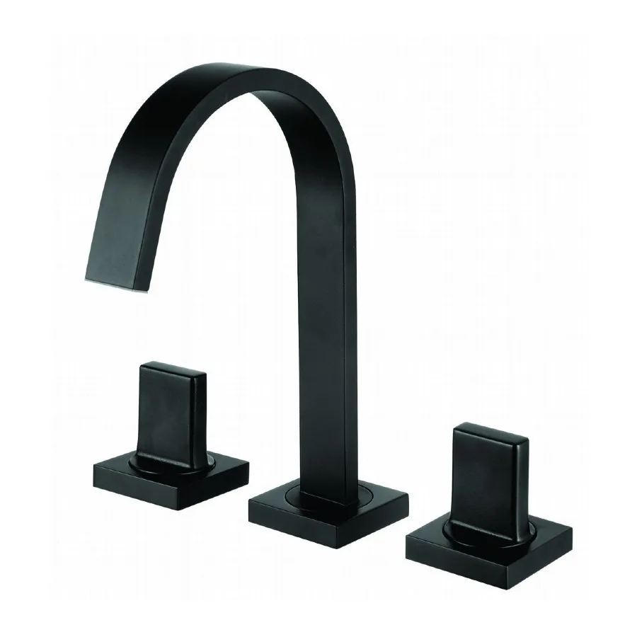 Misturador Meber Axiom Slim de bancada para banheiro 1878 52 Preto Matte