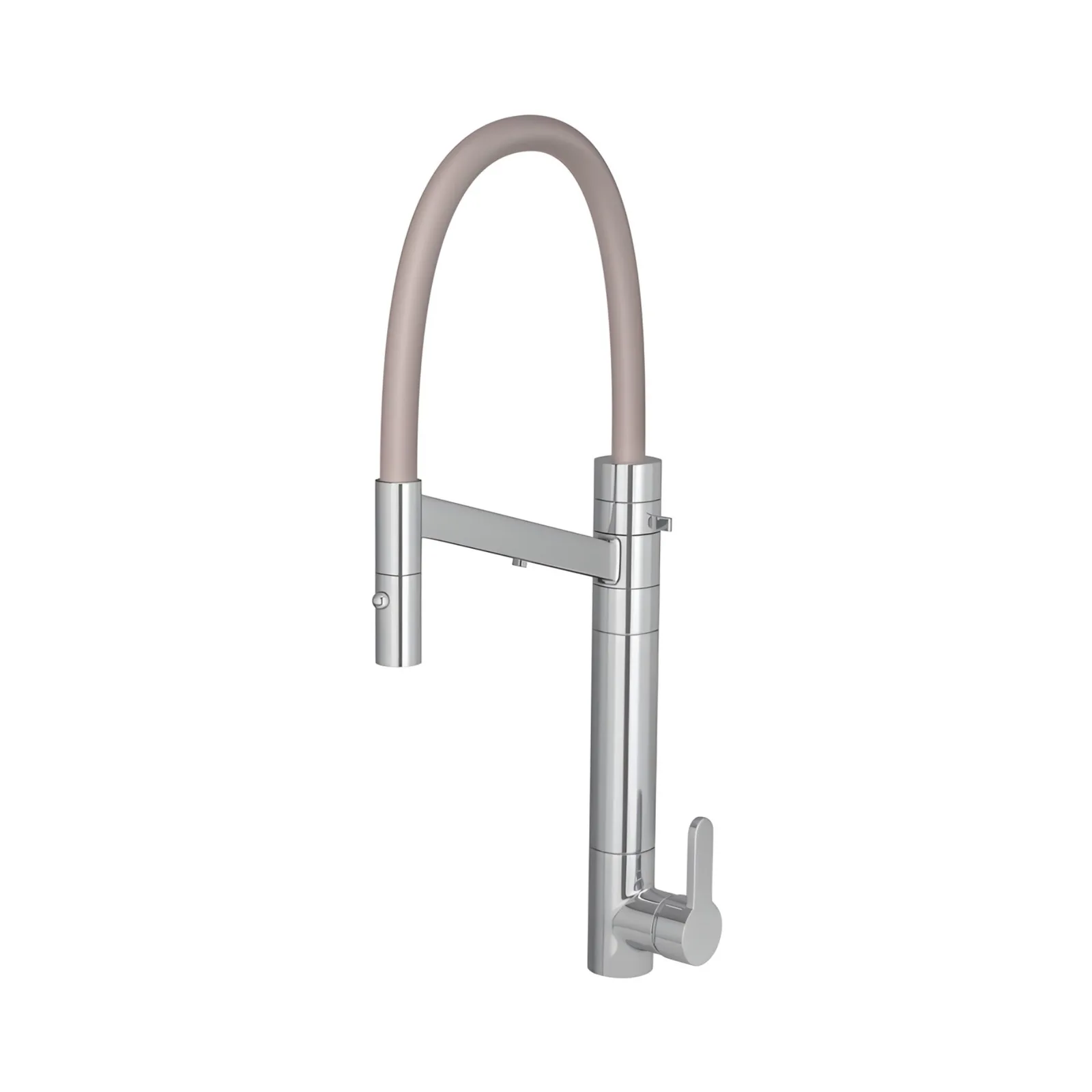 Misturador Monocomando de Mesa com Filtro para Cozinha Cromado e Fendi Deca Twin