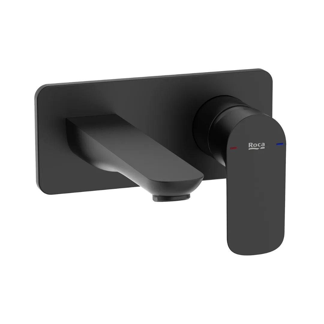 Acabamento Monocomando para Lavatório de Parede Matte Black Roca Cala
