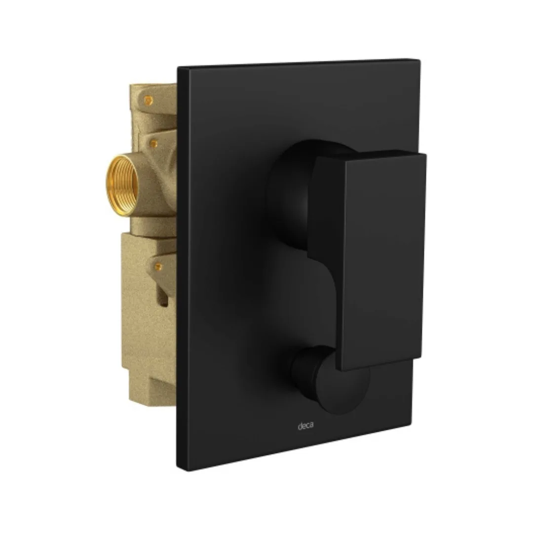 Monocomando 4 Vias de Chuveiro com Desviador para Banheira Black Matte Deca Unic