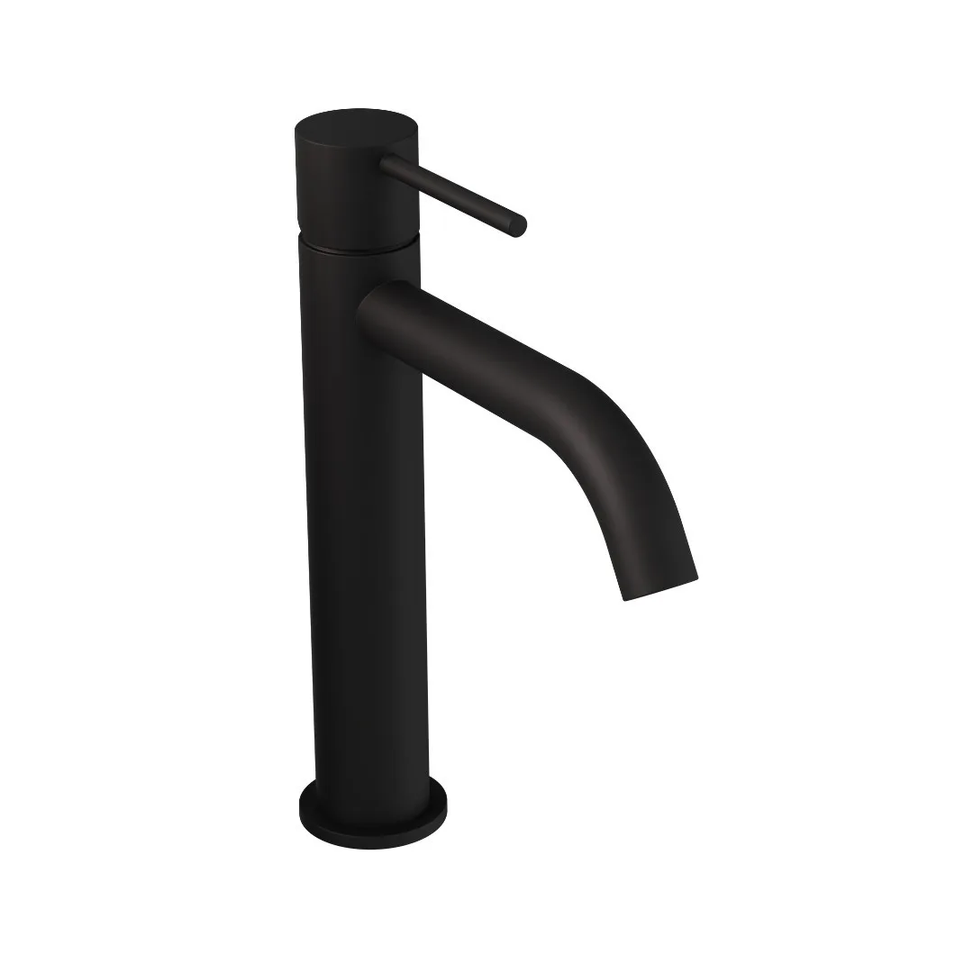 Monocomando De Bancada Para Banheiro Matt Black 13,1 cm Doka Loop