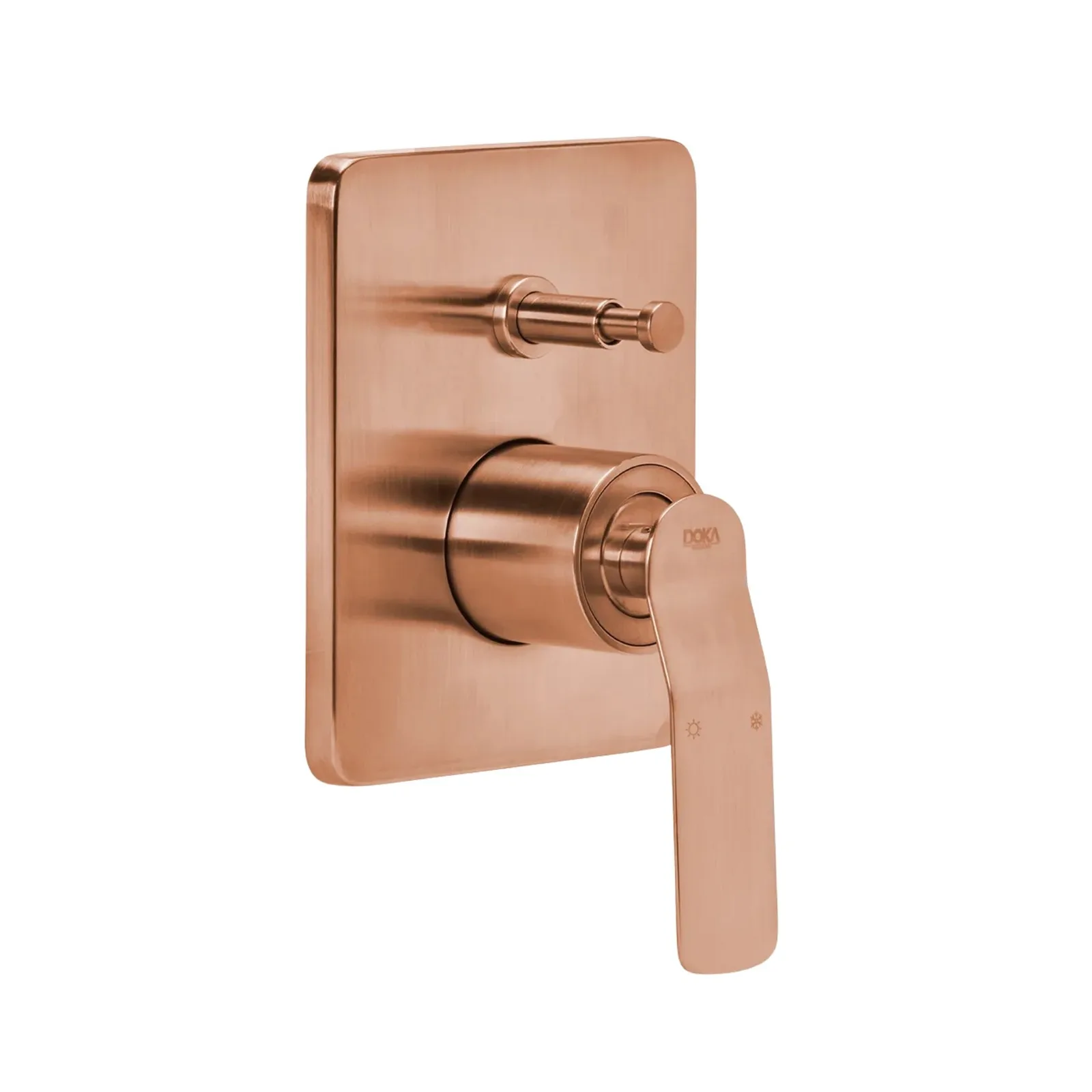 Monocomando para Chuveiro com Desviador Brushed Rose Gold Doka Rainbow