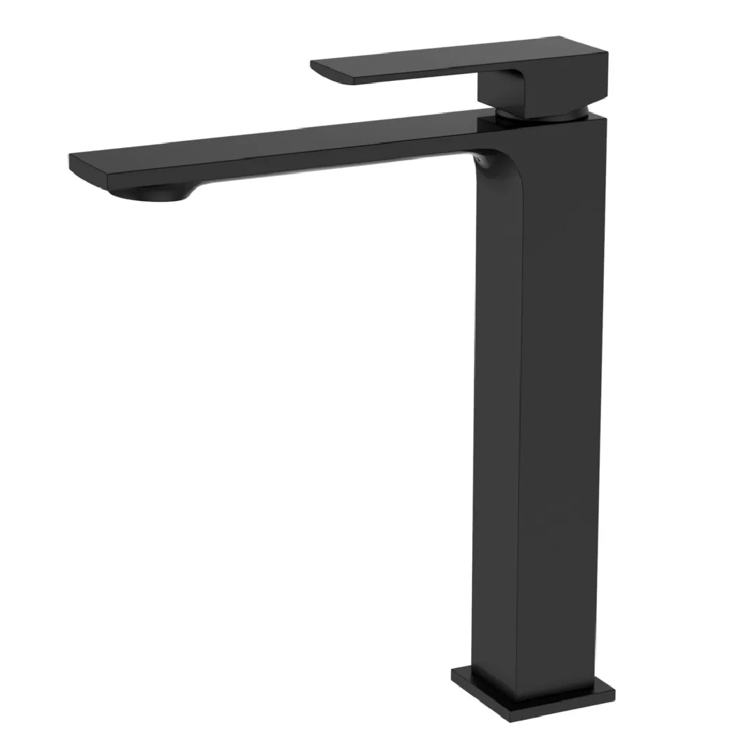 Monocomando de bancada para banheiro bica alta Lexxa Bagno Slimt Preto Fosco