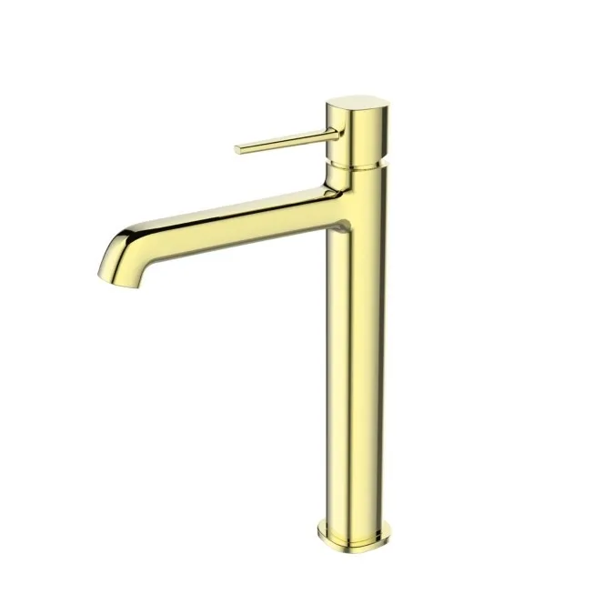 Monocomando de bancada para banheiro bica alta Lexxa Bagno Tube Dourado