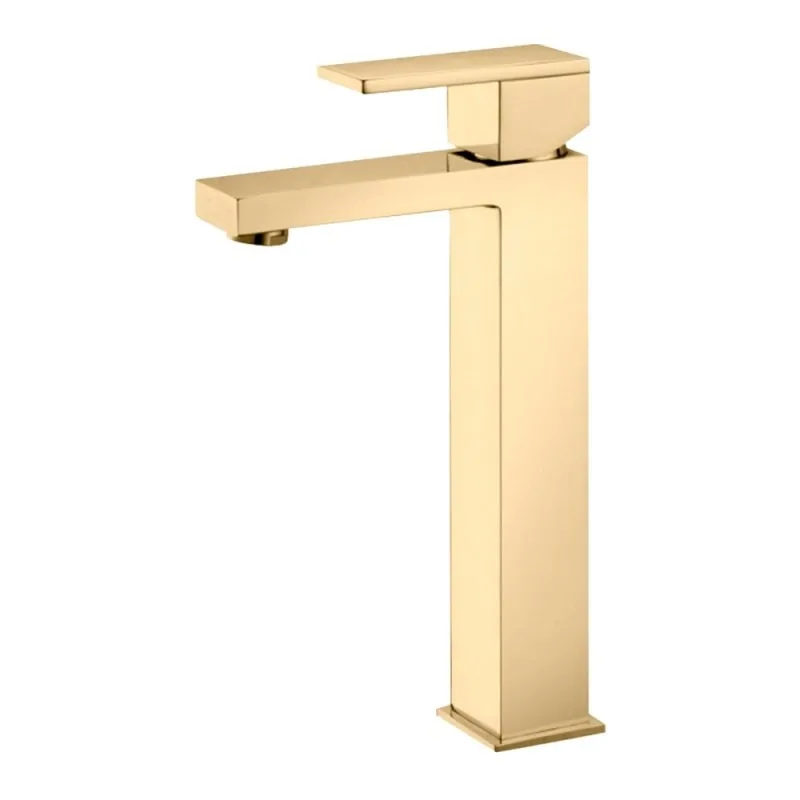 Monocomando de bancada para banheiro bica alta Rubinettos RB1816 Dourado