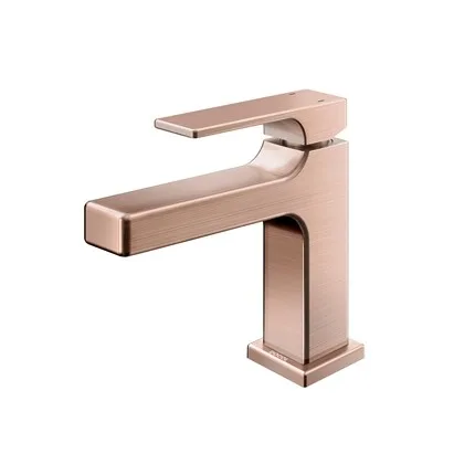 Monocomando de bancada para banheiro bica baixa Docol Edge Cobre Escovado