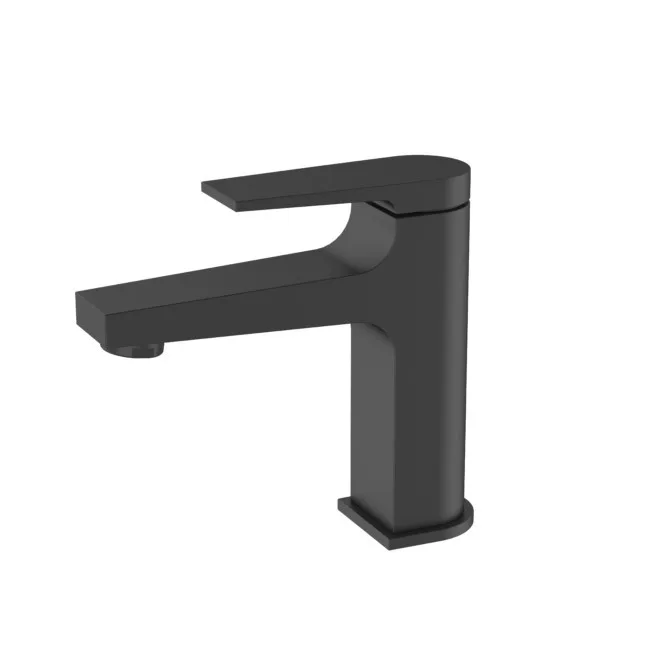 Monocomando de bancada para banheiro bica baixa Lexxa Bagno Squad Preto Fosco