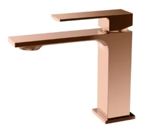 Monocomando de bancada para banheiro bica baixa Rosé Gold Lexxa Bagno Slimt LX2296RG
