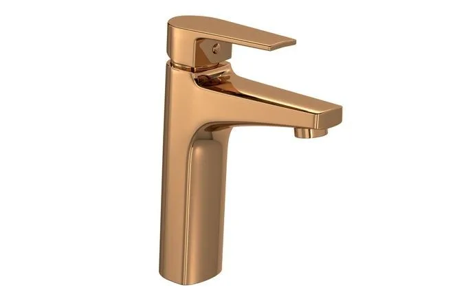 Monocomando de Bancada para Banheiro Bica Média Deca Level Red Gold