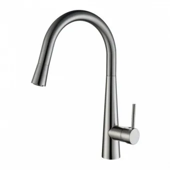 Monocomando de bancada para cozinha com ducha Kromma Gourmet AƧo Escovado