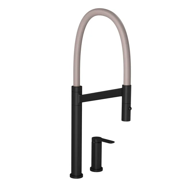 Monocomando de bancada para cozinha Deca Colore Black Matte/Fendi