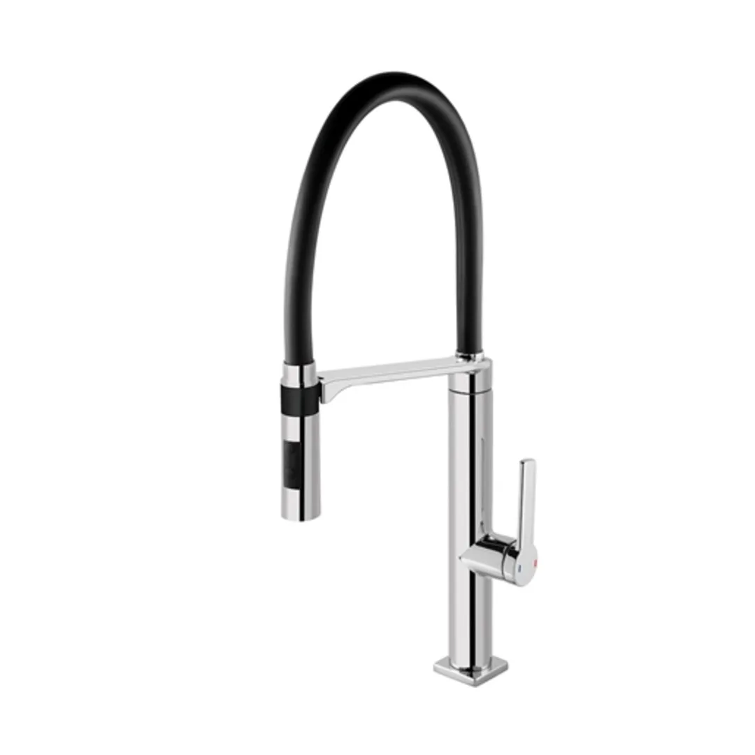 Monocomando de bancada para cozinha Docol Doc Cromado/Preto