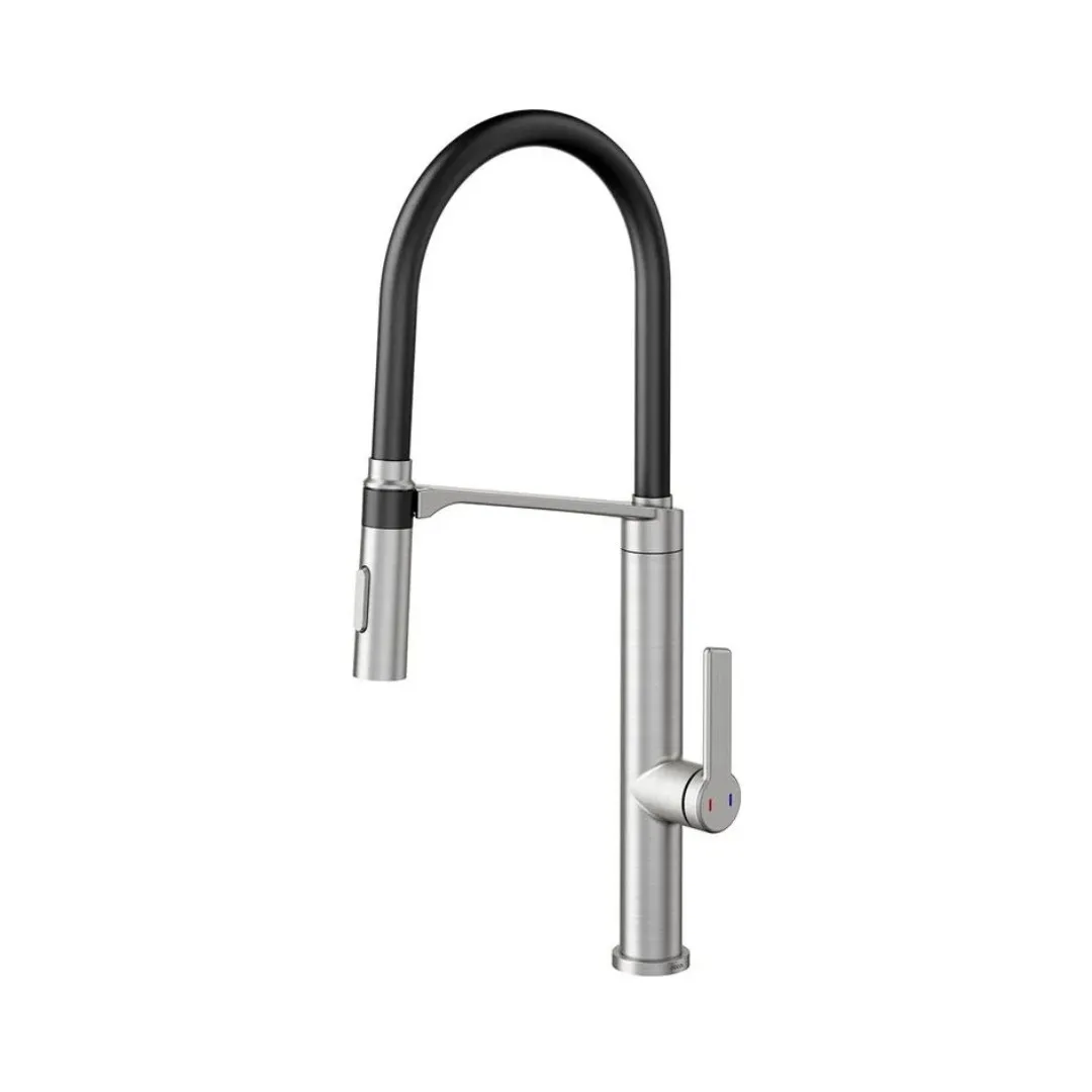 Monocomando de Bancada para Cozinha Docol DOC Inox Escovado/Preto