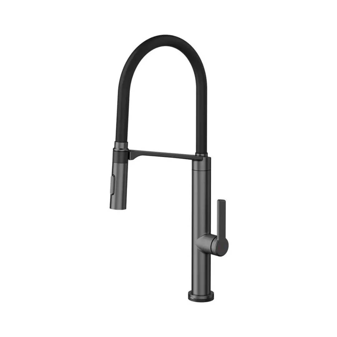Monocomando de Bancada para Cozinha Docol DOC Tech Grafite Escovado/Preto