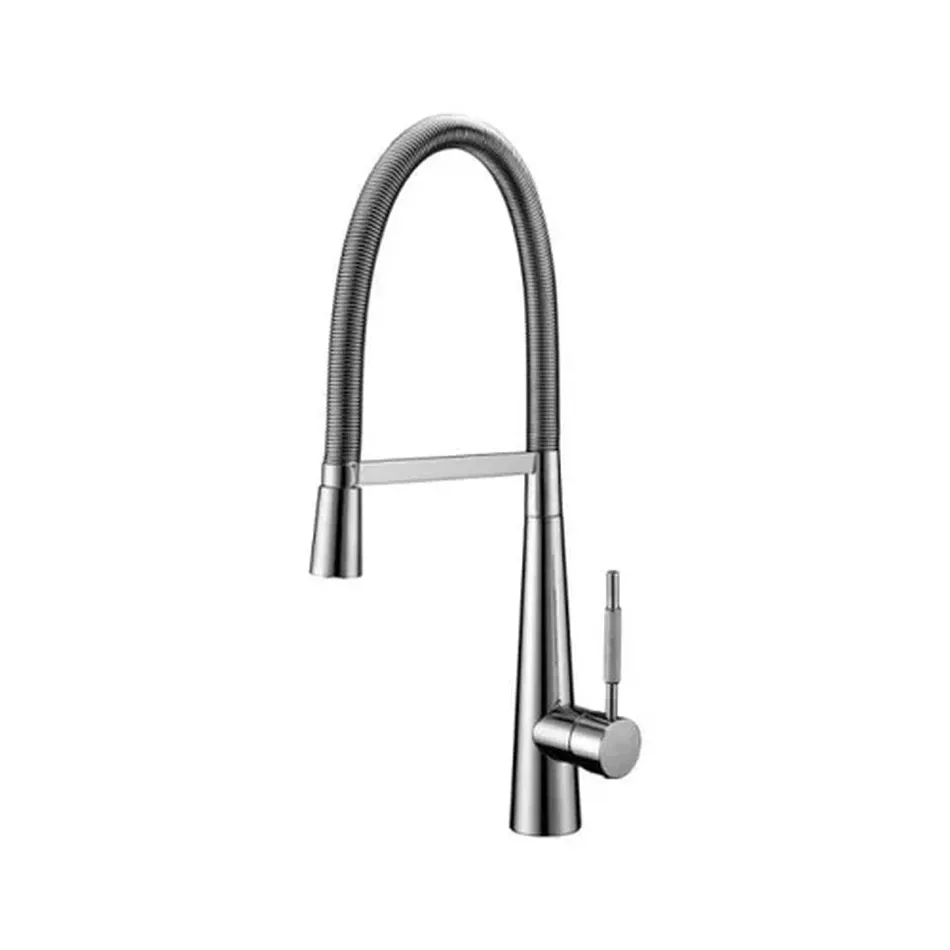 Monocomando de bancada para cozinha Lexxa Bagno Coniq Aço Escovado