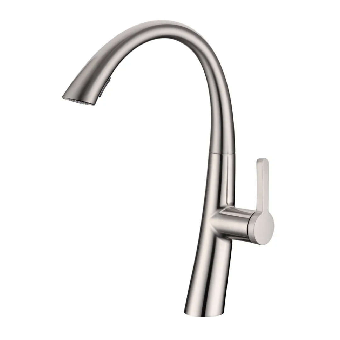 Monocomando de bancada para cozinha Lexxa Bagno Elipt Aço Escovado