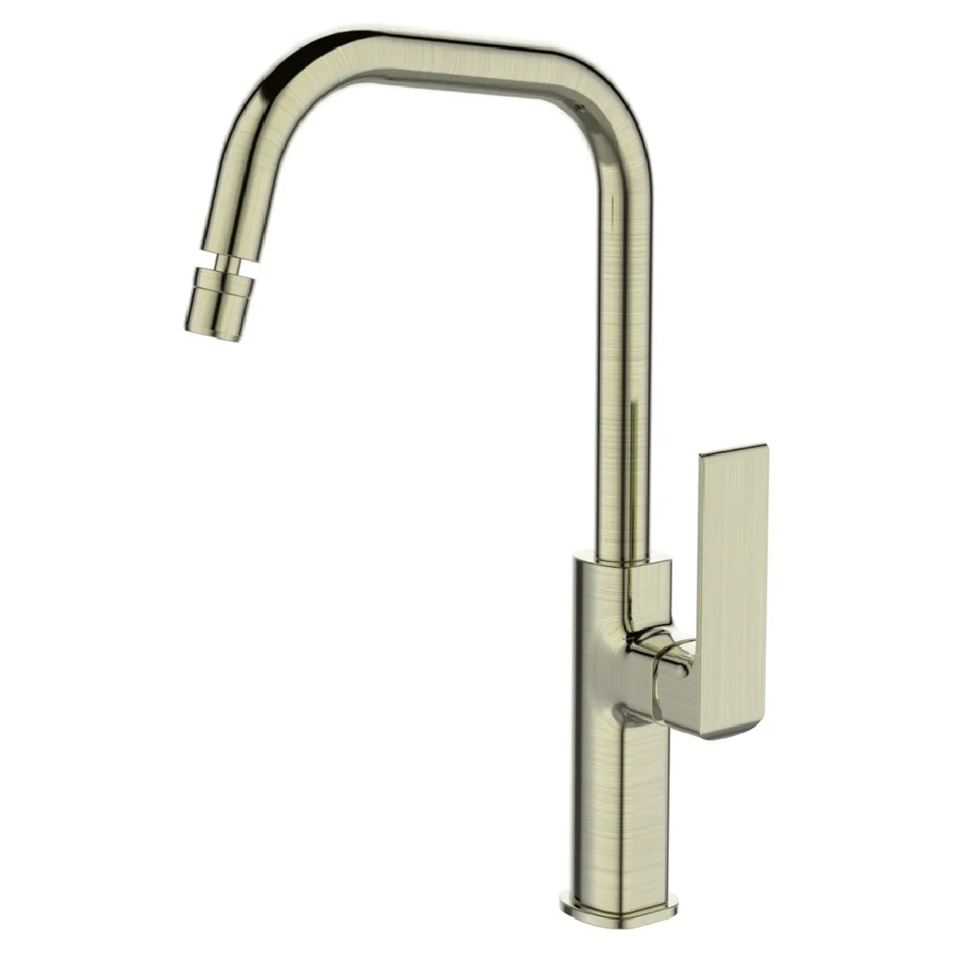 Monocomando de bancada para cozinha Lexxa Bagno Frame Aço Escovado