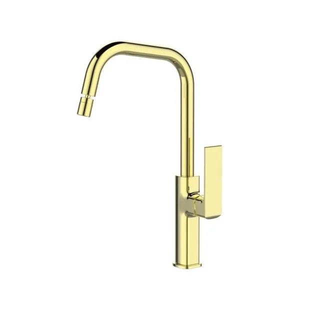 Monocomando de bancada para cozinha Lexxa Bagno Frame Dourado