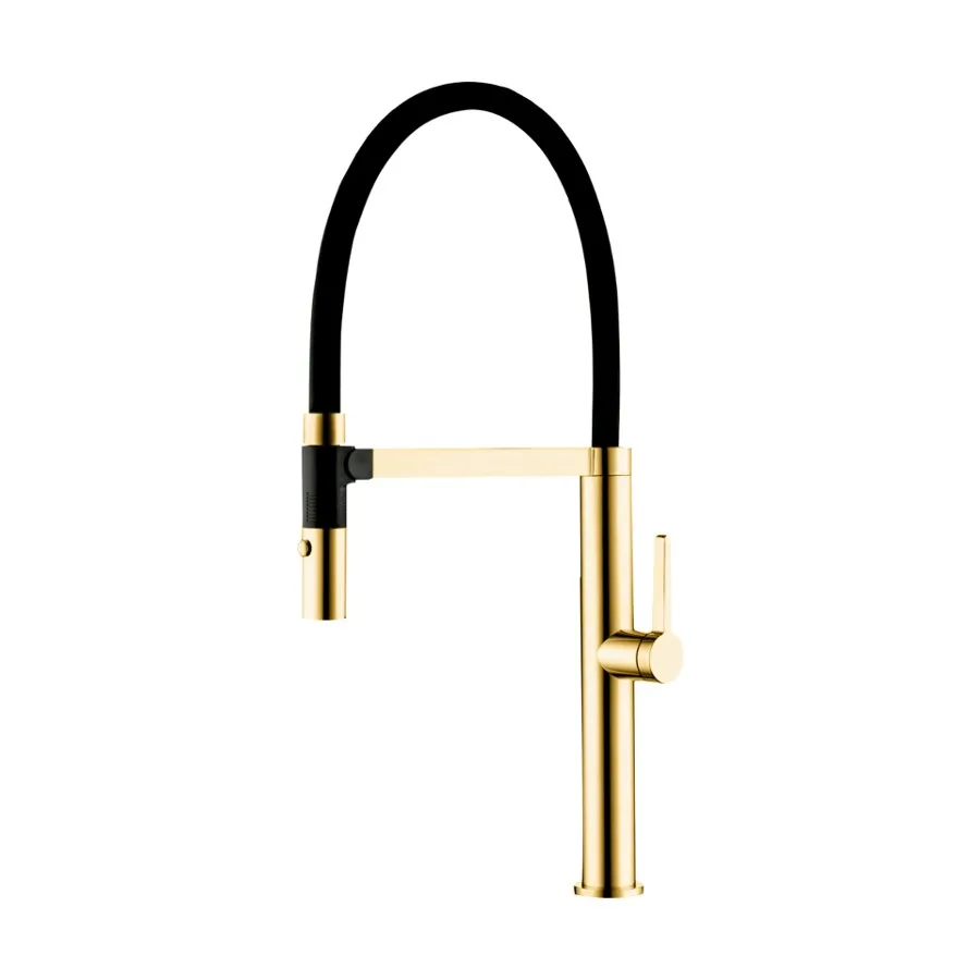 Monocomando de bancada para cozinha Lexxa Bagno Harco Dourado