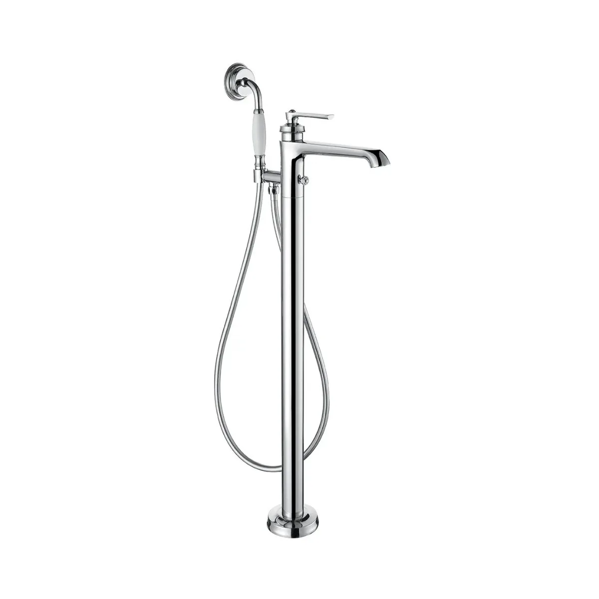 Monocomando de Piso com Ducha Manual para Banheira Chrome Doka Ever