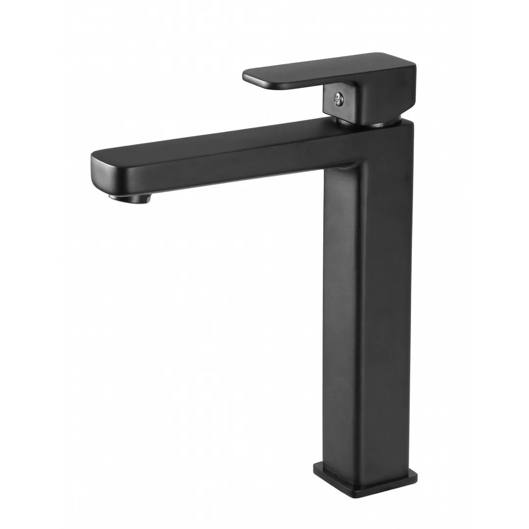 Monocomando Meber Axiom Slim de bancada para banheiro bica alta 2879 52 Preto Matte