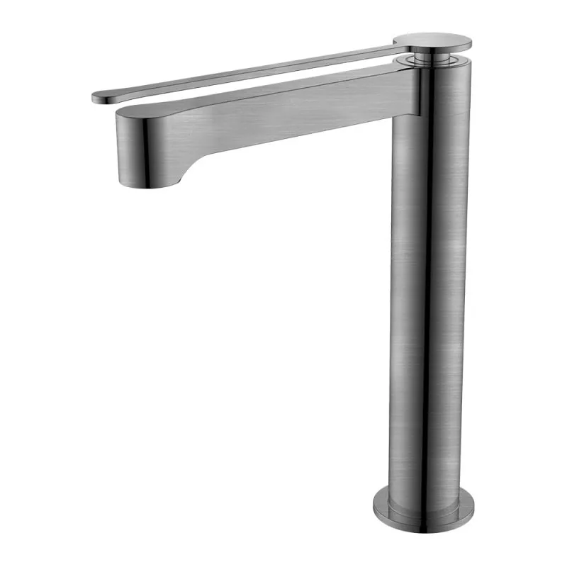 Monocomando para banheiro bica alta aço escovado