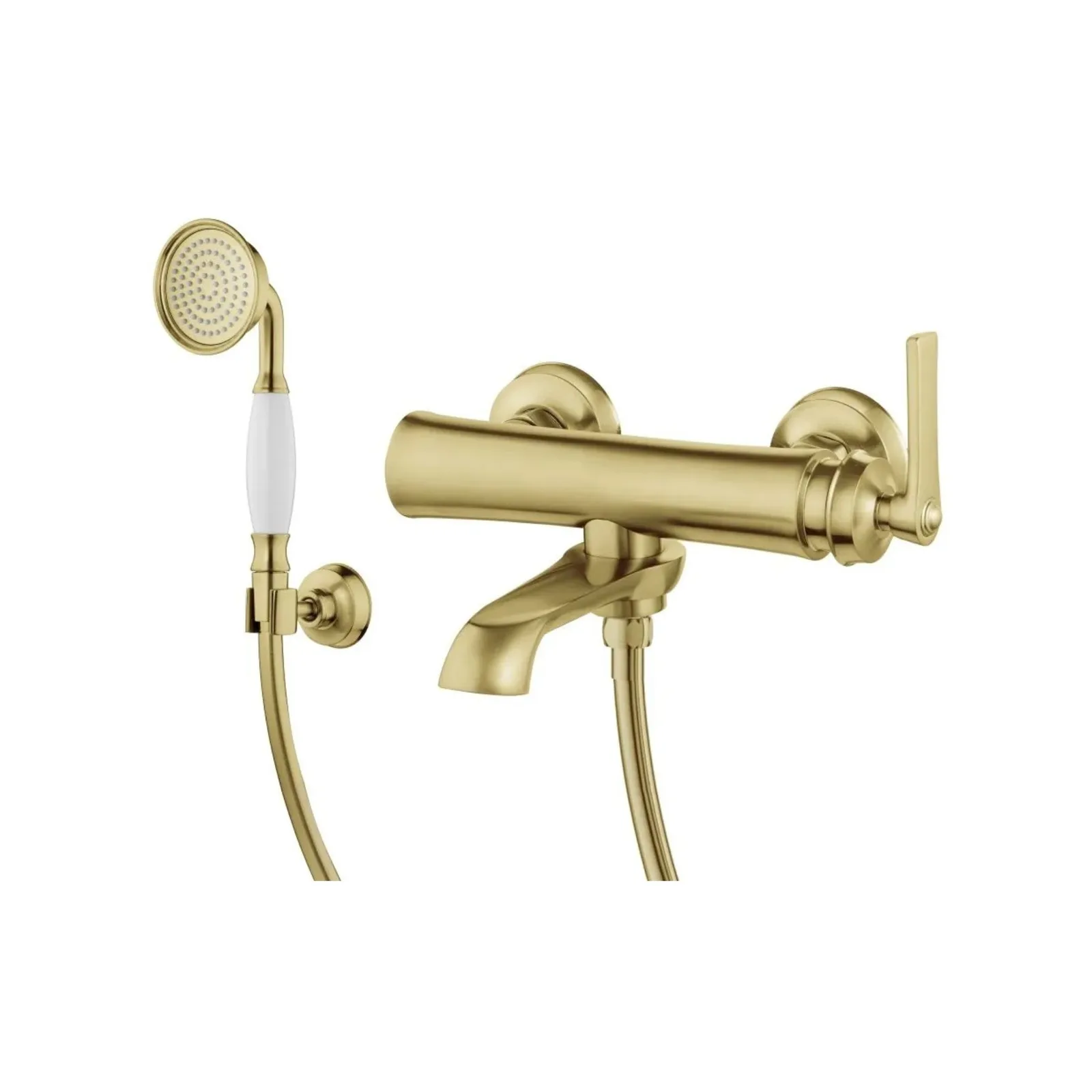 Monocomando de Parede Para Banheira com Ducha Manual Brushed Gold Doka Ever